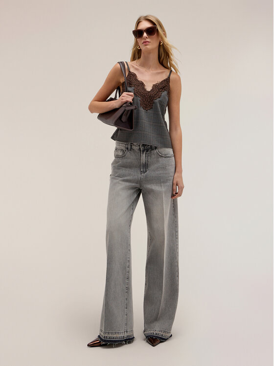 Motivi Motivi Jeansy P408Q004763N013 Szary Over Fit