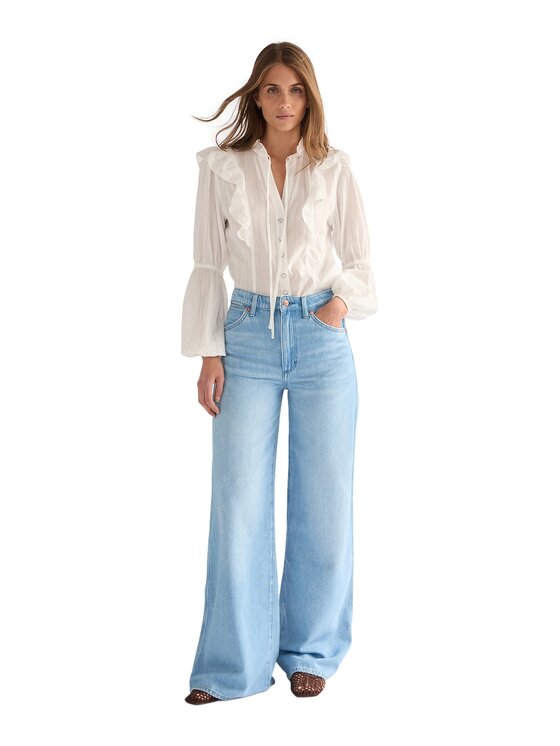 Wrangler Wrangler Jeansy 112378702 Niebieski Wide Leg