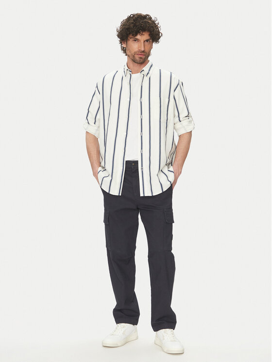 BOSS BOSS Cămașă Lambey_2 50538296 Écru Relaxed Fit