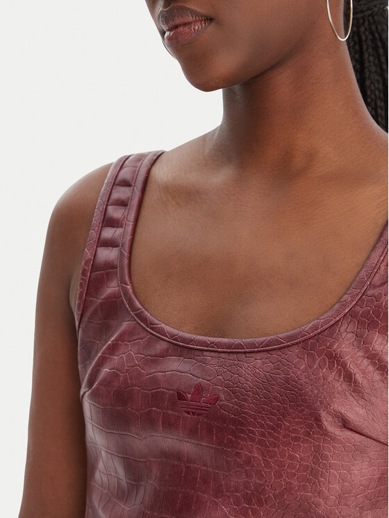 adidas adidas Marškinėliai Pleather KD8786 Vyšninė Slim Fit