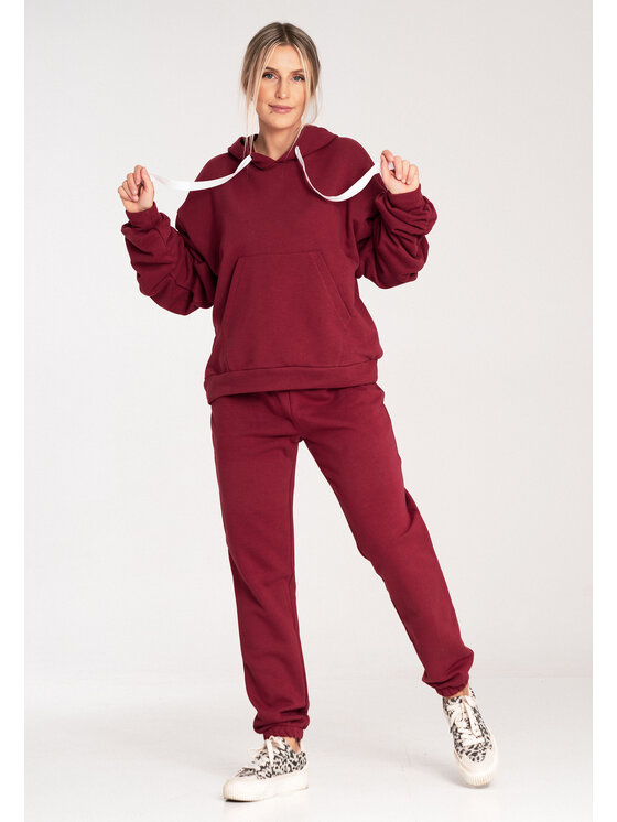 FIGL FIGL Παντελόνι φόρμας M1056 Μπορντό Jogger Fit