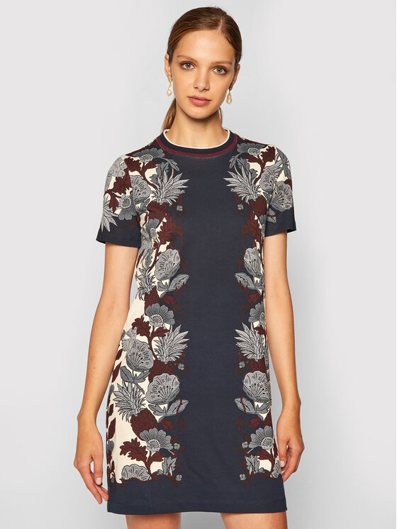 Tory Burch Tory Burch Robe de jour Printed 73622 Bleu marine Regular Fit