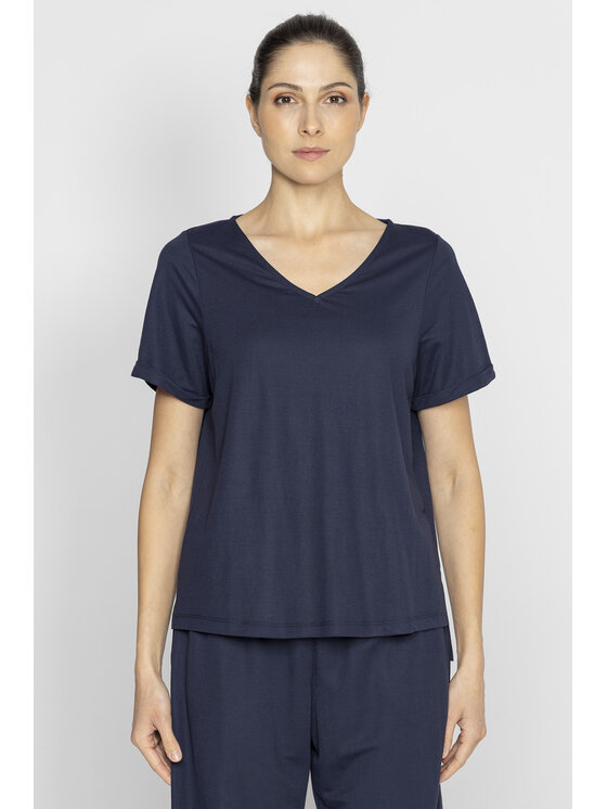 Deni Cler Milano Deni Cler Milano T-Shirt T-DC-T204-E2-20-58-1 Granatowy Loose Fit