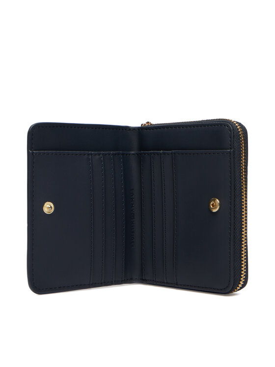 Tommy Hilfiger Tommy Hilfiger Portfel Th Icon Med Za W/Flap Corp AW0AW18653 Granatowy