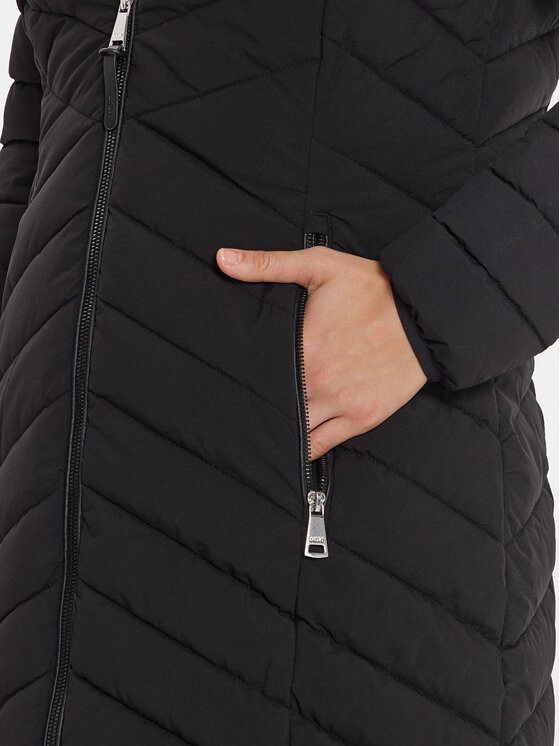 DKNY DKNY Μπουφάν χειμωνιάτικο DLEMPN46 Μαύρο Slim Fit
