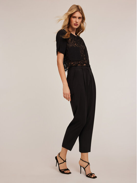 Motivi Motivi Pantaloni di tessuto P193Q003746N033 Nero Regular Fit