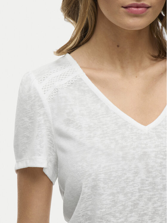 Vila Vila T-Shirt Amer 14093441 Bílá Regular Fit