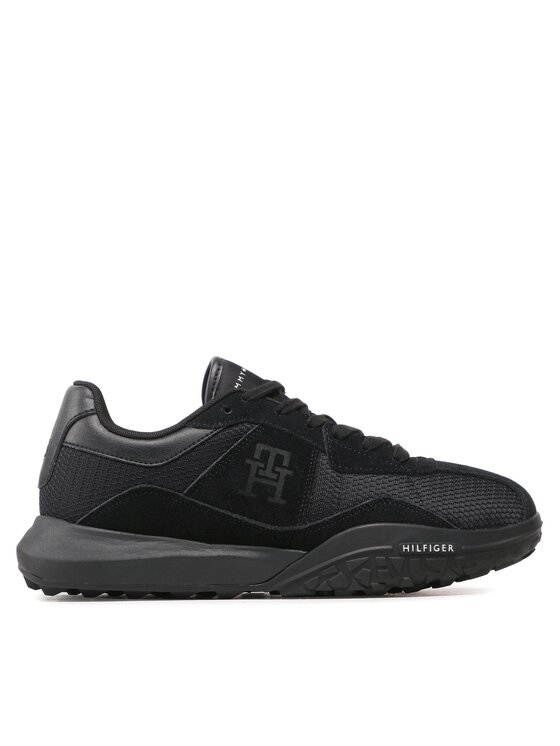 Tommy Hilfiger Tommy Hilfiger Sneakersy Retro Modern Runner Mix FM0FM04363 Czarny