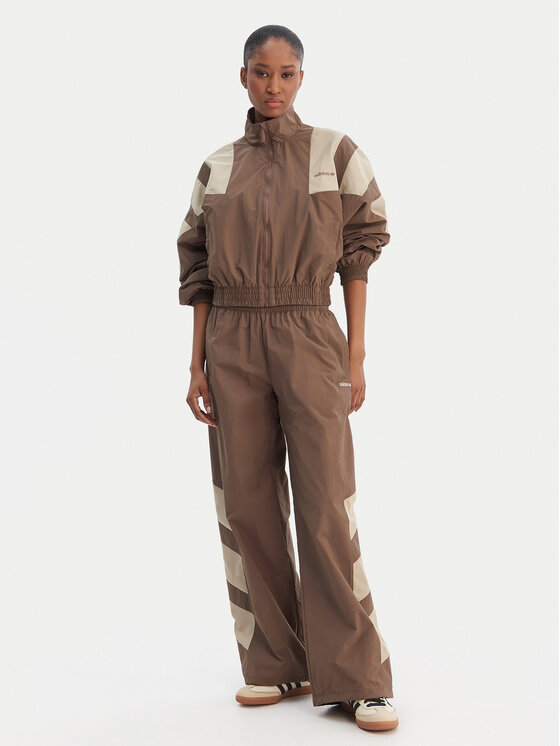 adidas adidas Суитшърт Blocked Washed KD8787 Кафяв Oversize