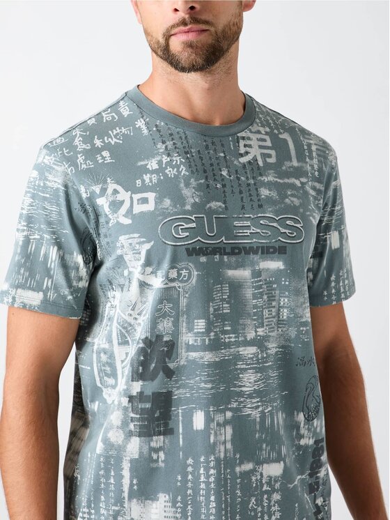 Guess Guess T-Shirt 185138 Niebieski Classic Fit