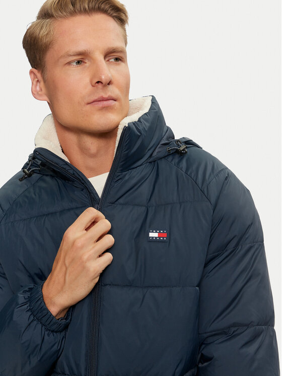 Tommy Jeans Tommy Jeans Зимно яке DM0DM20003 Тъмносин Relaxed Fit