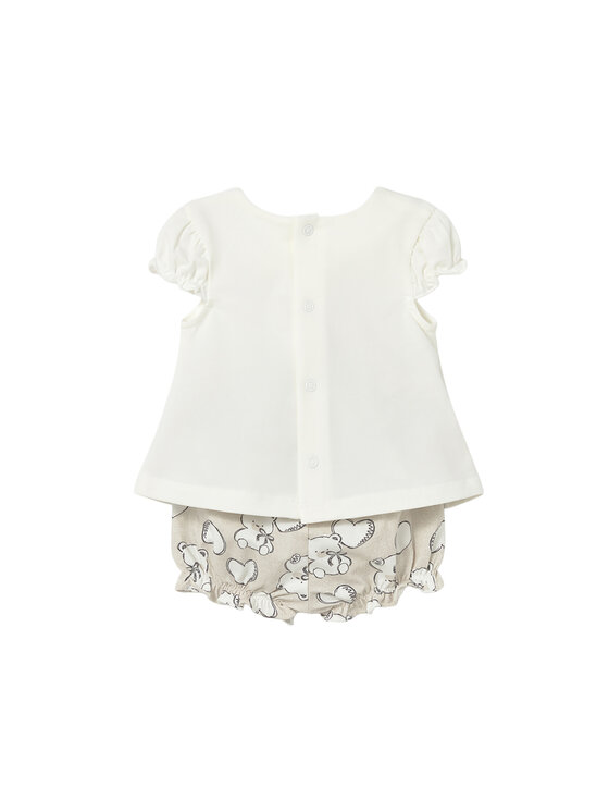 Mayoral Mayoral Set 2 majic in kratkih hlač 1642 Bež Regular Fit