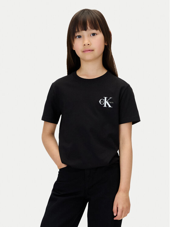 Calvin Klein Jeans Calvin Klein Jeans Tricou Chest Monologo IU0IU00719 Negru Regular Fit