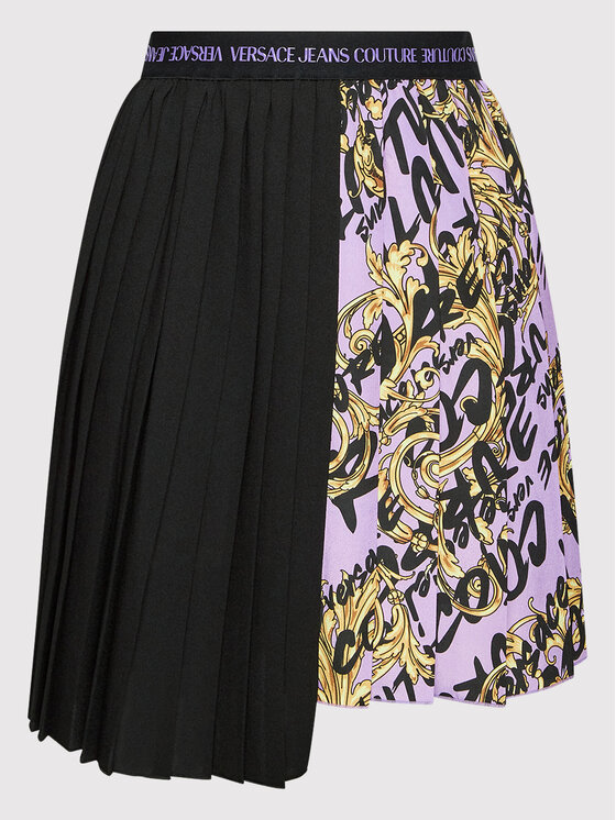 Versace Jeans Couture Versace Jeans Couture Plisēti svārki 73HAE8A1 Melns Regular Fit