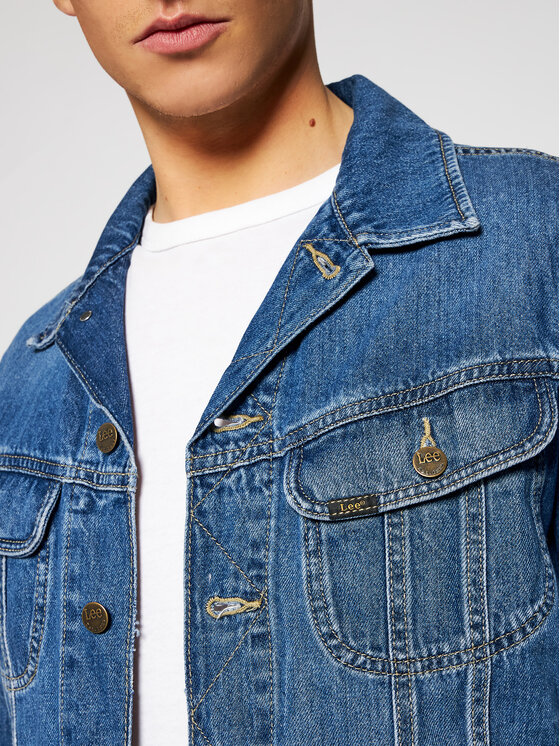 Lee Lee Giacca di jeans Rider L89ZLJPI 112124002 Blu scuro Regular Fit