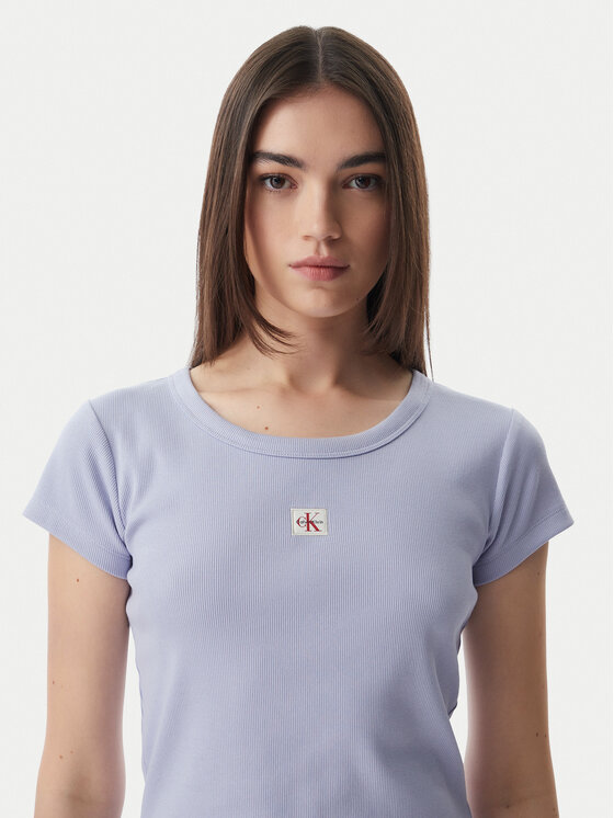 Calvin Klein Jeans Calvin Klein Jeans T-Shirt LV047C200G Ανοιχτό μπλε Slim Fit