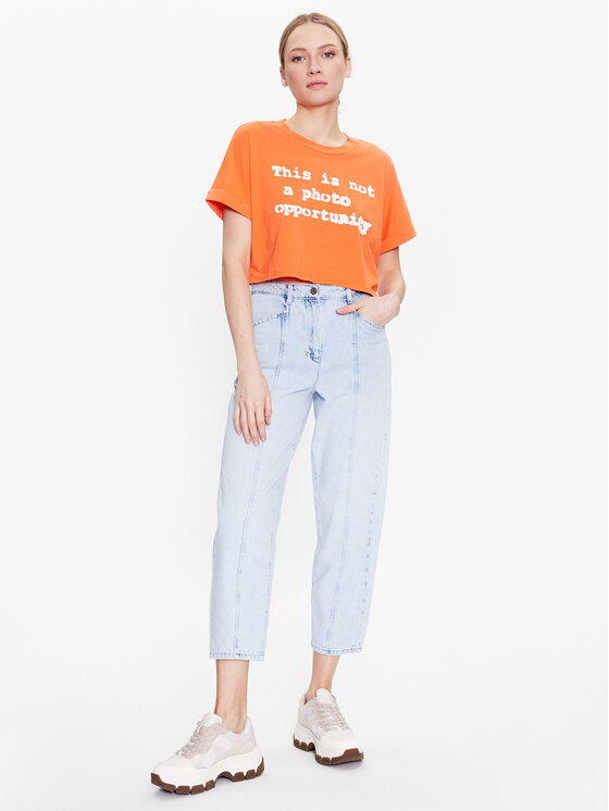 Guess Guess T-shirt Not A Photo W3GI54 K9RM4 Arancione Boxy Fit