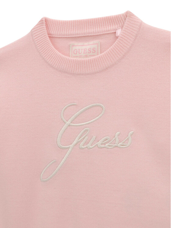 Guess Guess Komplet pulover in hlače iz blaga K6BG04 Z1291 Svetlo rožnata Regular Fit