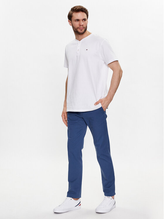 Tommy Hilfiger Tommy Hilfiger Pantaloni di tessuto Denton MW0MW25964 Blu Straight Fit
