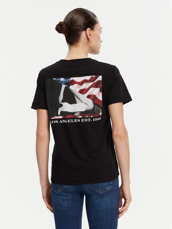 Guess Guess T-Shirt W5RI04 I3Z14 Czarny Regular Fit