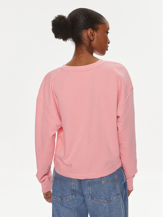 Tommy Jeans Tommy Jeans Μπλούζα Essential Logo DW0DW17796 Ροζ Relaxed Fit