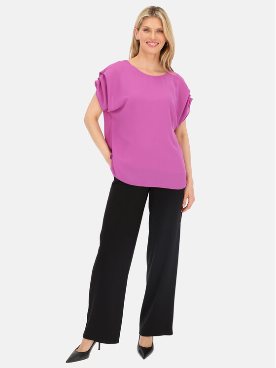 Potis & Verso Potis & Verso Bluzka Zoel Fioletowy Regular Fit