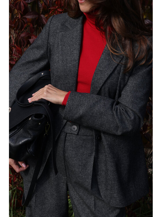 Stylove Stylove Marynarka S386 Szary Slim Fit