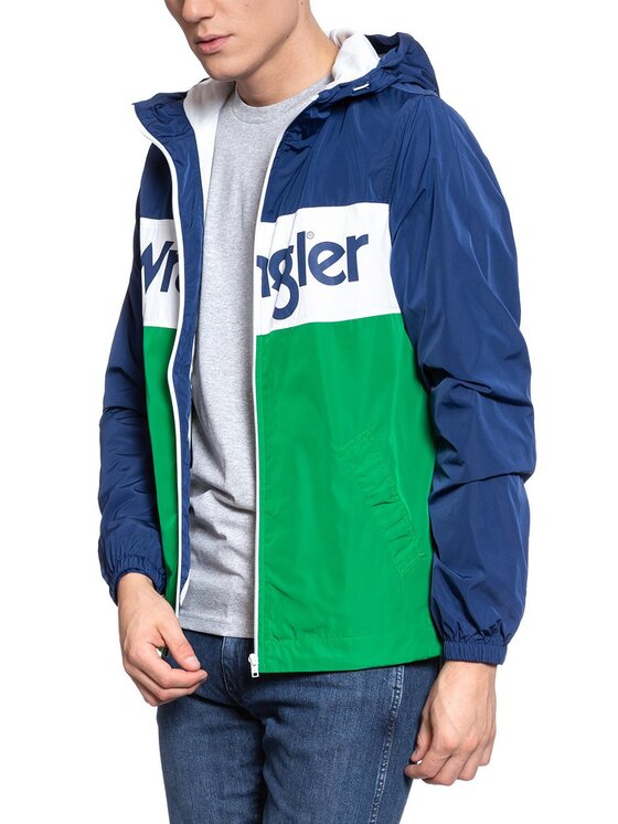 Wrangler Wrangler Giacca di transizione WALLY WINDBREAKER Blu Regular Fit