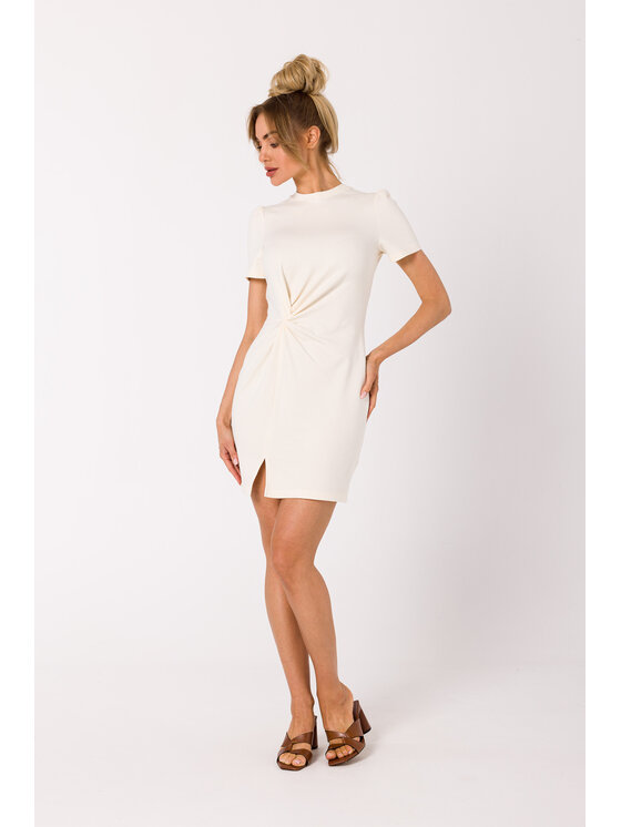 Made of Emotion Made of Emotion Sukienka codzienna M731 Biały Premium Fit