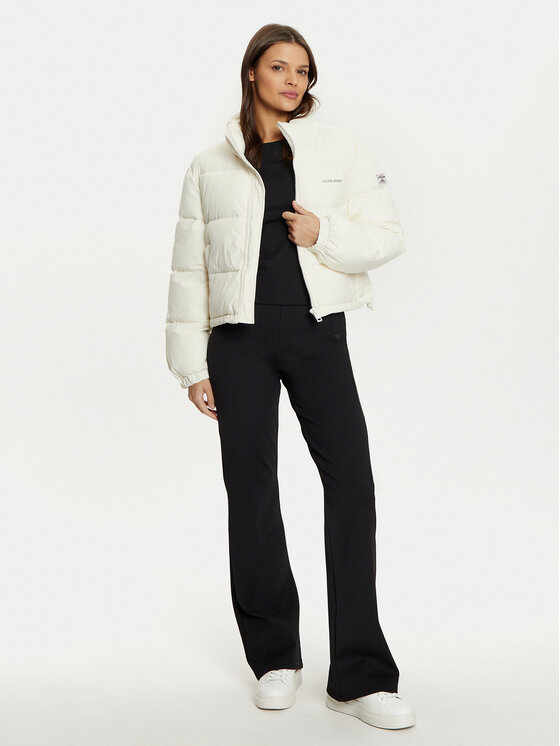 Guess Jeans Guess Jeans Giubbotto invernale W4BL20 WGII2 Écru Regular Fit