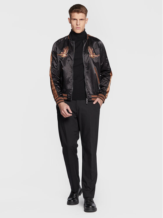 J.Lindeberg J.Lindeberg Яке бомбър Eagle Varsity FMOW07327 Черен Regular Fit