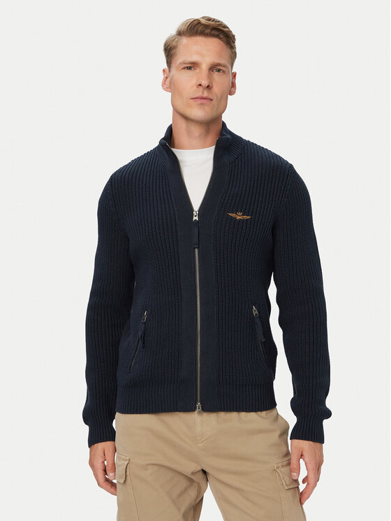 Aeronautica Militare Cardigan 262MA1664UL00409 Bleumarin Regular Fit