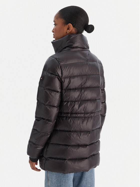 Tommy Hilfiger Tommy Hilfiger Пухено яке Gloss WW0WW47355 Черен Regular Fit