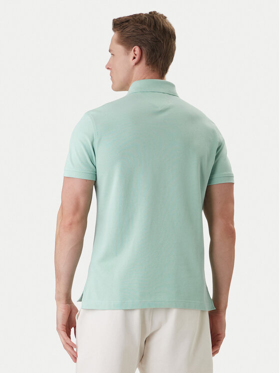 Tommy Hilfiger Tommy Hilfiger Polo marškinėliai 1985 MW0MW17771 Žalia Slim Fit