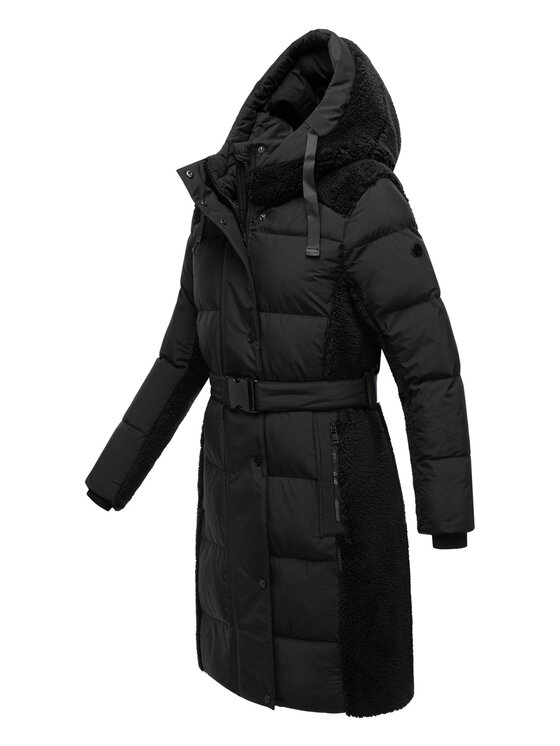 Navahoo Navahoo Kurtka zimowa Funkelteddy Czarny Regular Fit