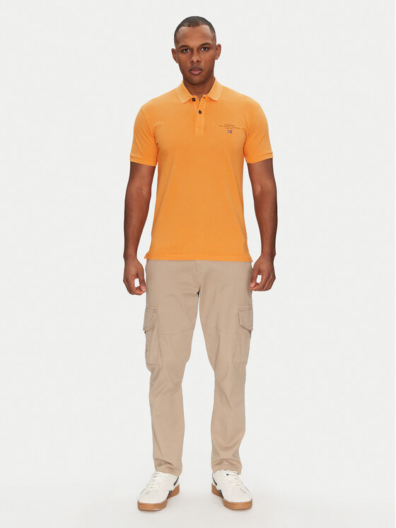 Napapijri Napapijri Polo Elbas NP0A4GDL Pomarańczowy Regular Fit