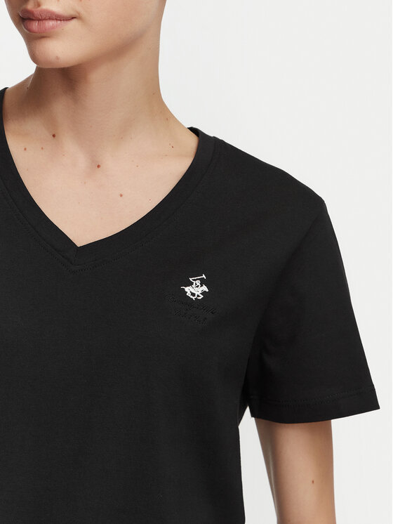 Beverly Hills Polo Club Beverly Hills Polo Club T-Shirt P-SS26W-TS516518 Czarny Regular Fit