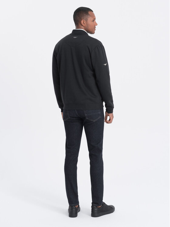 Ombre Ombre Mikina OM-SSZP-22FW-011 Černá Regular Fit