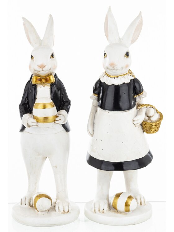 MIAhome MIAhome Figurka Pokojówka i kamerdyner 30,5x10,5x10,5 cm ODIBO Kolorowy