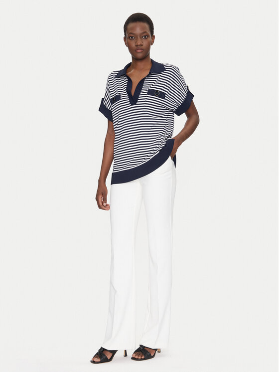 Luisa Spagnoli Luisa Spagnoli Tricou polo Caio 58672 Alb Regular Fit
