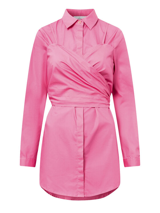 LAURELLA LAURELLA Sukienka codzienna 4SS010 Różowy Regular Fit