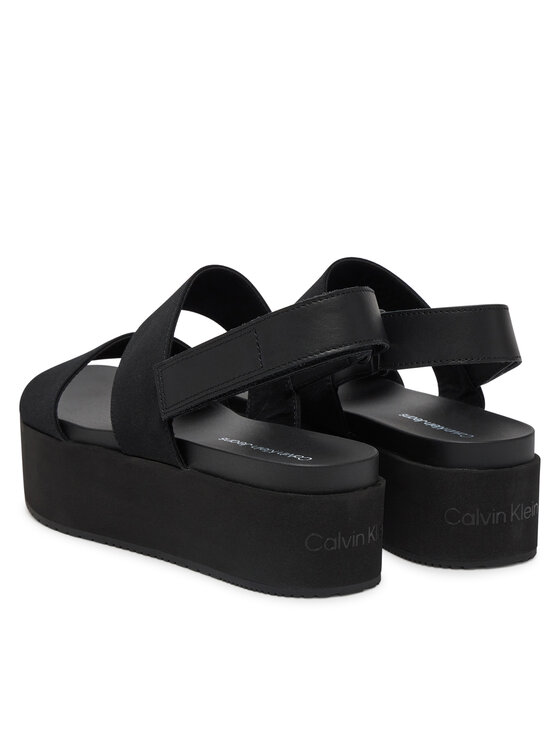 Calvin Klein Jeans Calvin Klein Jeans Σανδάλια Flatform Sandal Sling In YW0YW01788 Μαύρο