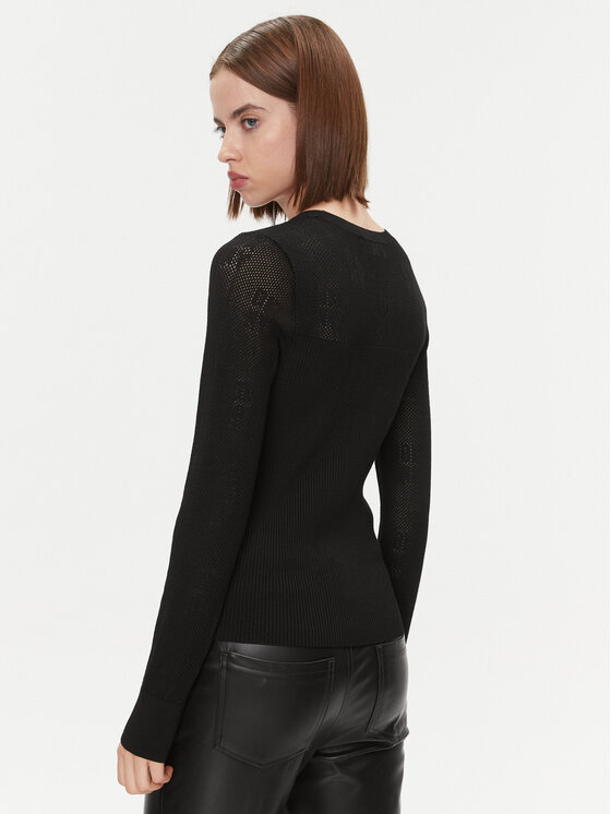 DKNY DKNY Sweter P3GSBK42 Czarny Regular Fit