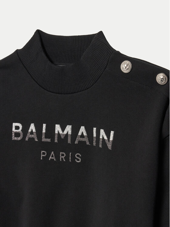 Balmain Balmain Džemperis BV4A90-Z0081 Juoda Regular Fit