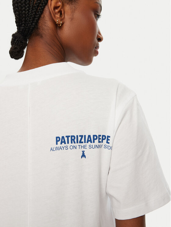 Patrizia Pepe Patrizia Pepe Marškinėliai 8M1687/J261-W103 Balta Regular Fit