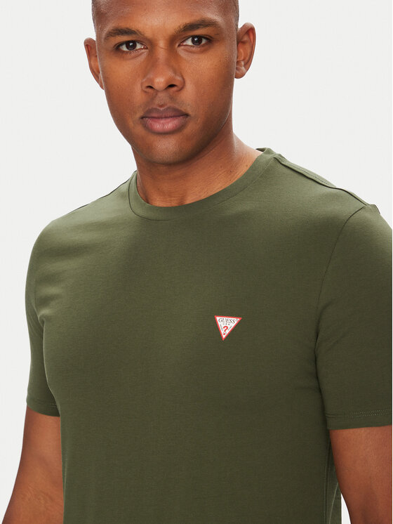 Guess Guess Tričko M2YI36 I3Z14 Zelená Slim Fit
