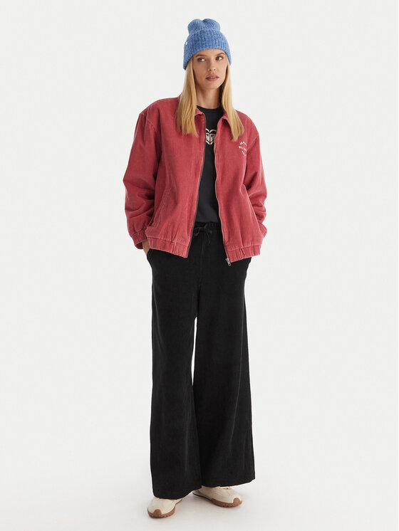 Roxy Roxy Παντελόνι υφασμάτινο Lekeito Paint Knit ERJNP03691 Μαύρο Regular Fit