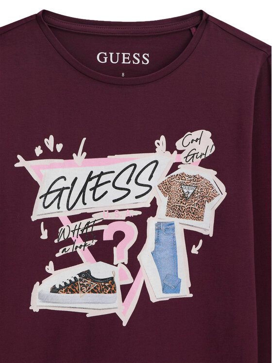 Guess Guess Särkpluus J6YI01 K3664 Bordoopunane Regular Fit