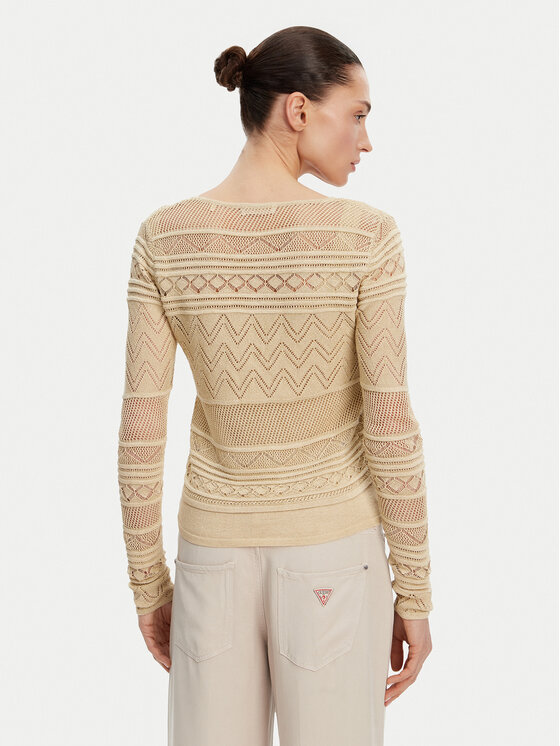 Guess Guess Cardigan W5GR15 Z3E22 Beige Regular Fit