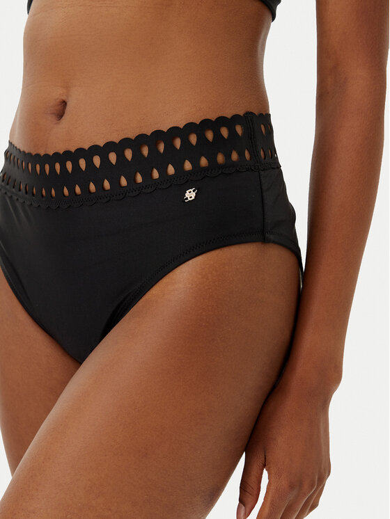 BOSS BOSS Spodní část bikin Eyelet 50540672 Černá Regular Fit